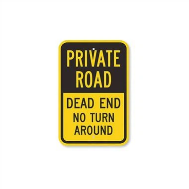 Özel Yol Çıkmaz Yol Uyarı Levhası